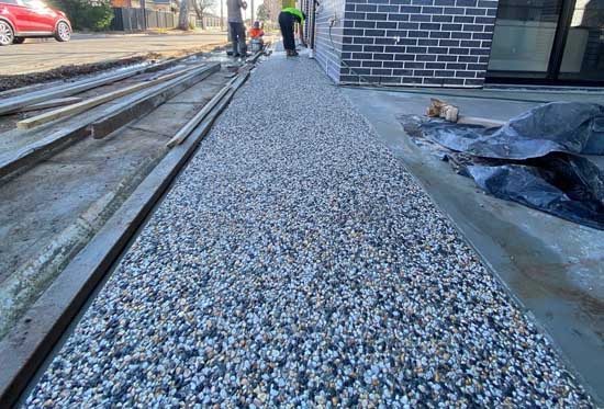 Exposed aggregate driveway Adelaide